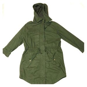 Hunter Green Old Navy Hooded Utility Coat